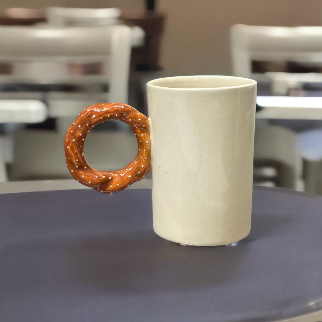 Unique Rope Handle Ceramic Tea Coffee Mug 200 ML