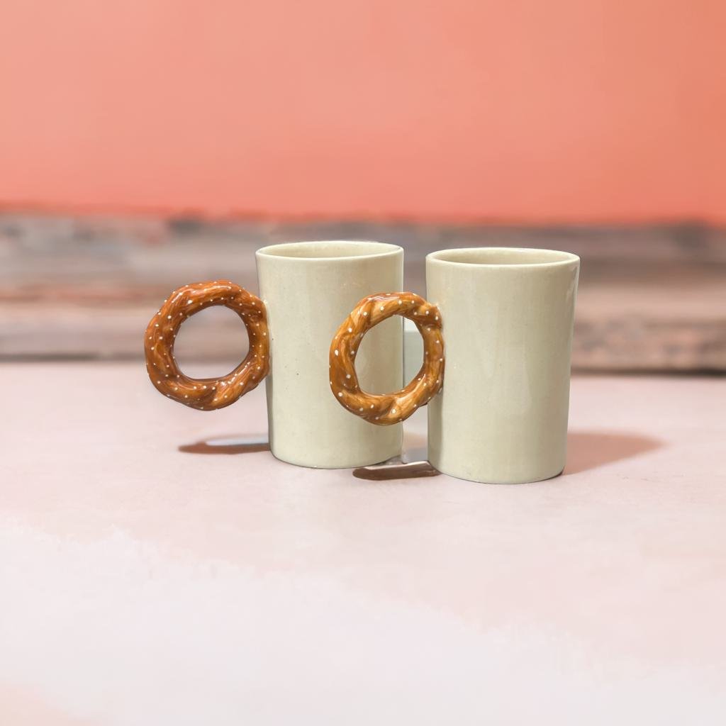 Unique Rope Handle Ceramic Tea Coffee Mug 200 ML