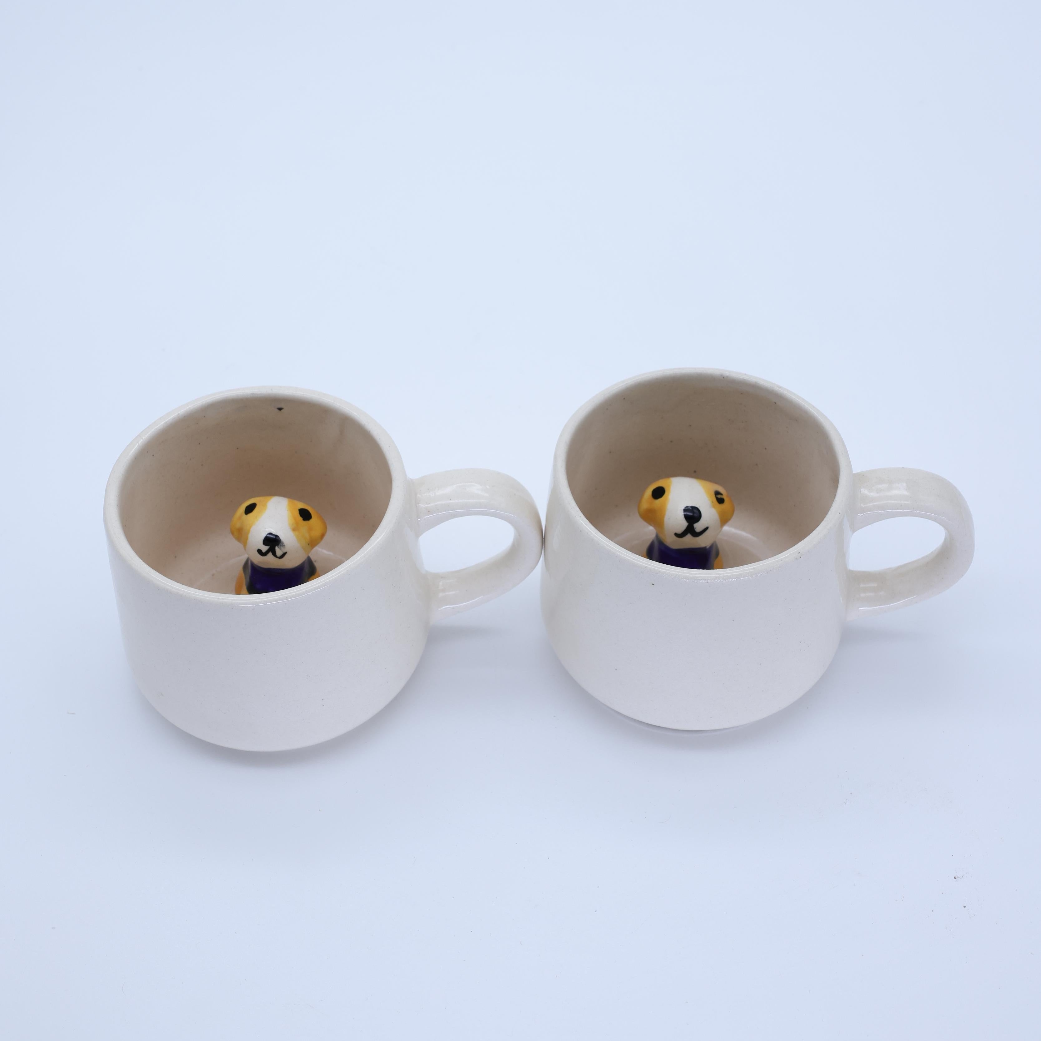 Cute Dog Inside Ceramic Coffee Mug (200ml)