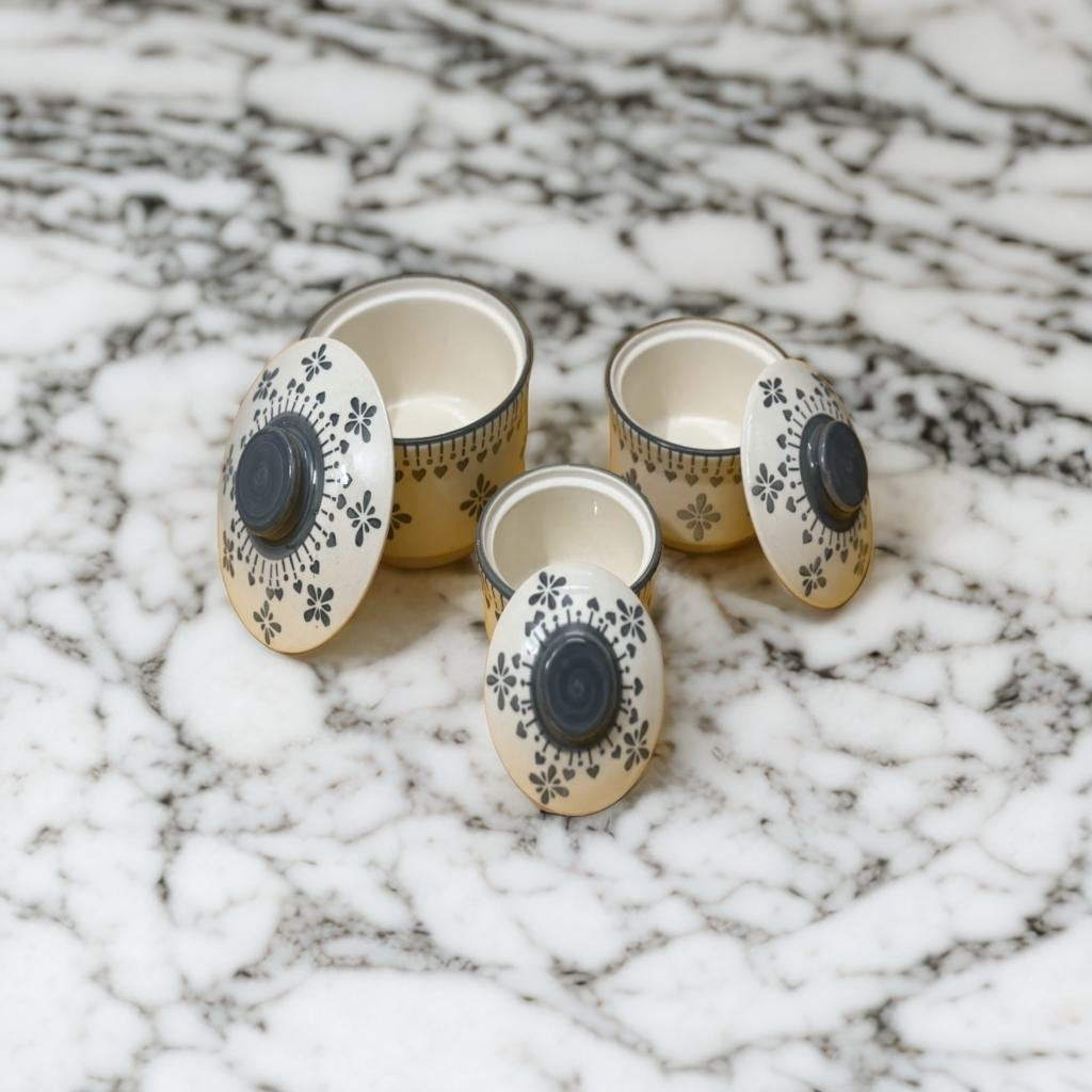 Designer Ceramic Donga Set of 3 Bowls