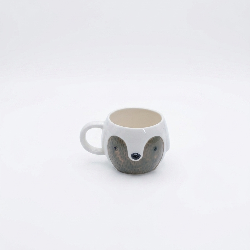 Cute Bear Face Ceramic Mug – 250ml | Microwave & Dishwasher Safe Coffee Cup