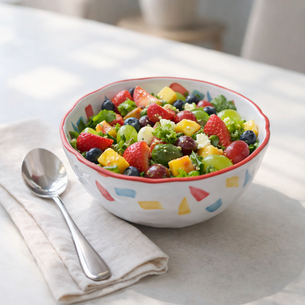Colorful Ceramic Serving Bowl – 750ml | Microwave & Dishwasher Safe | Multi-Purpose Kitchen Bowl
