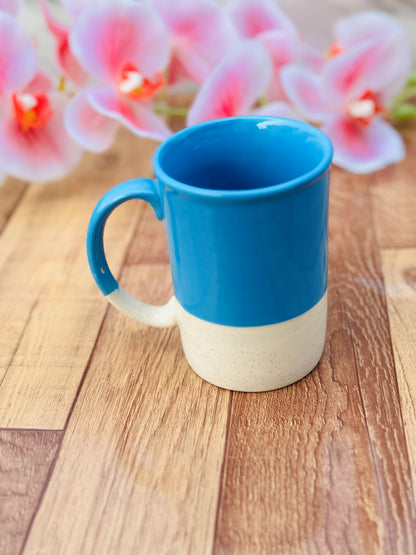 CUP WITH LID BLUE-WHITE