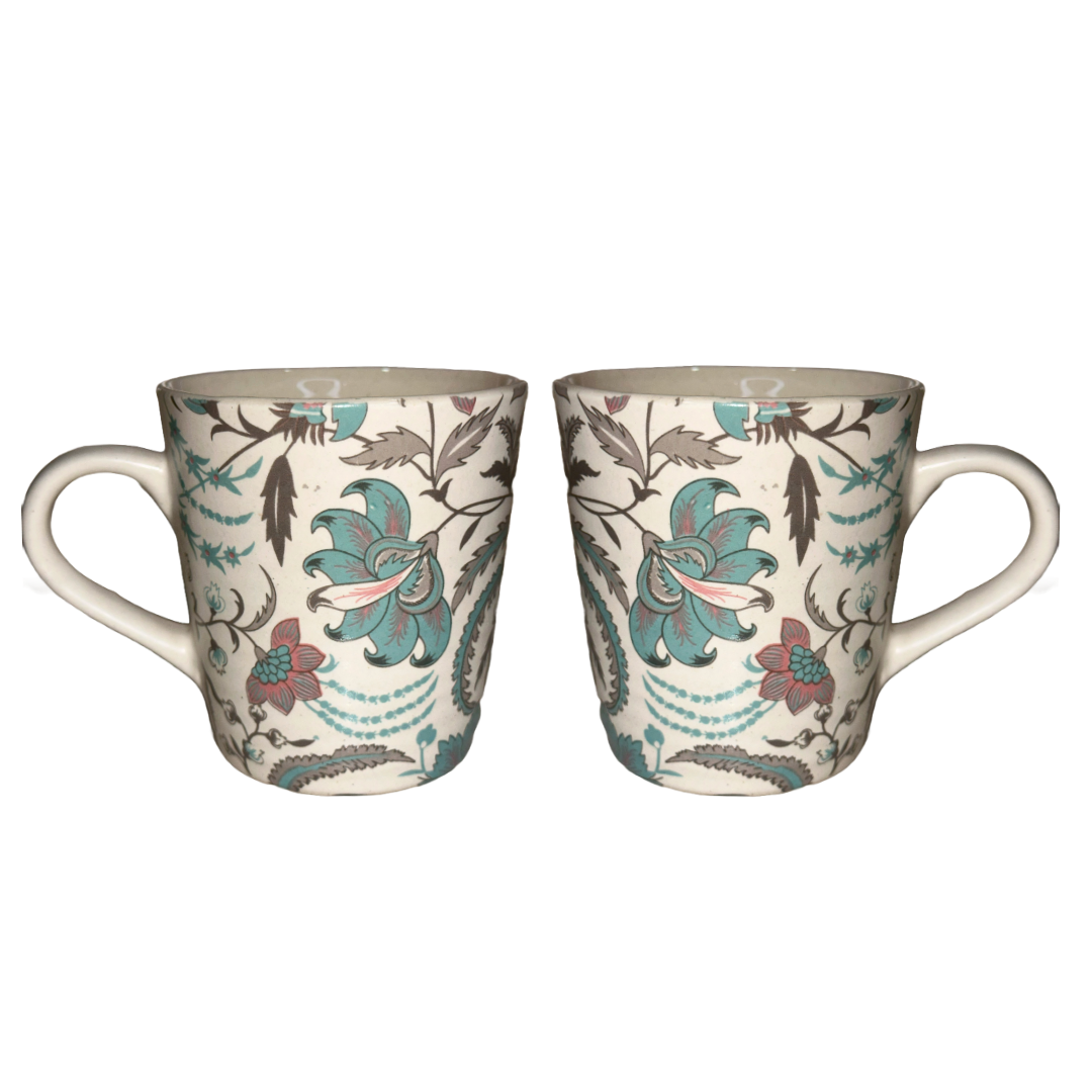 Floral Ceramic Cup Set 250 ML Tea Coffee Mugs