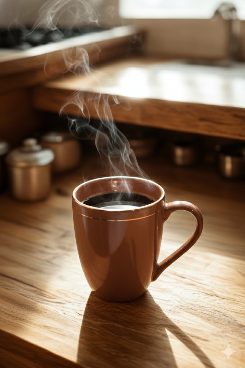 Premium Brown Ceramic Coffee Mug – 250ml