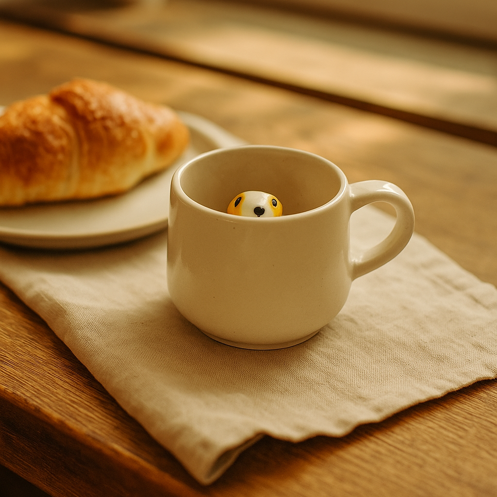 Cute Dog Inside Ceramic Coffee Mug (200ml)