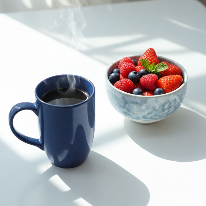 Premium Ceramic Mug & Bowl Set (250ml Cups + 450ml Bowls)