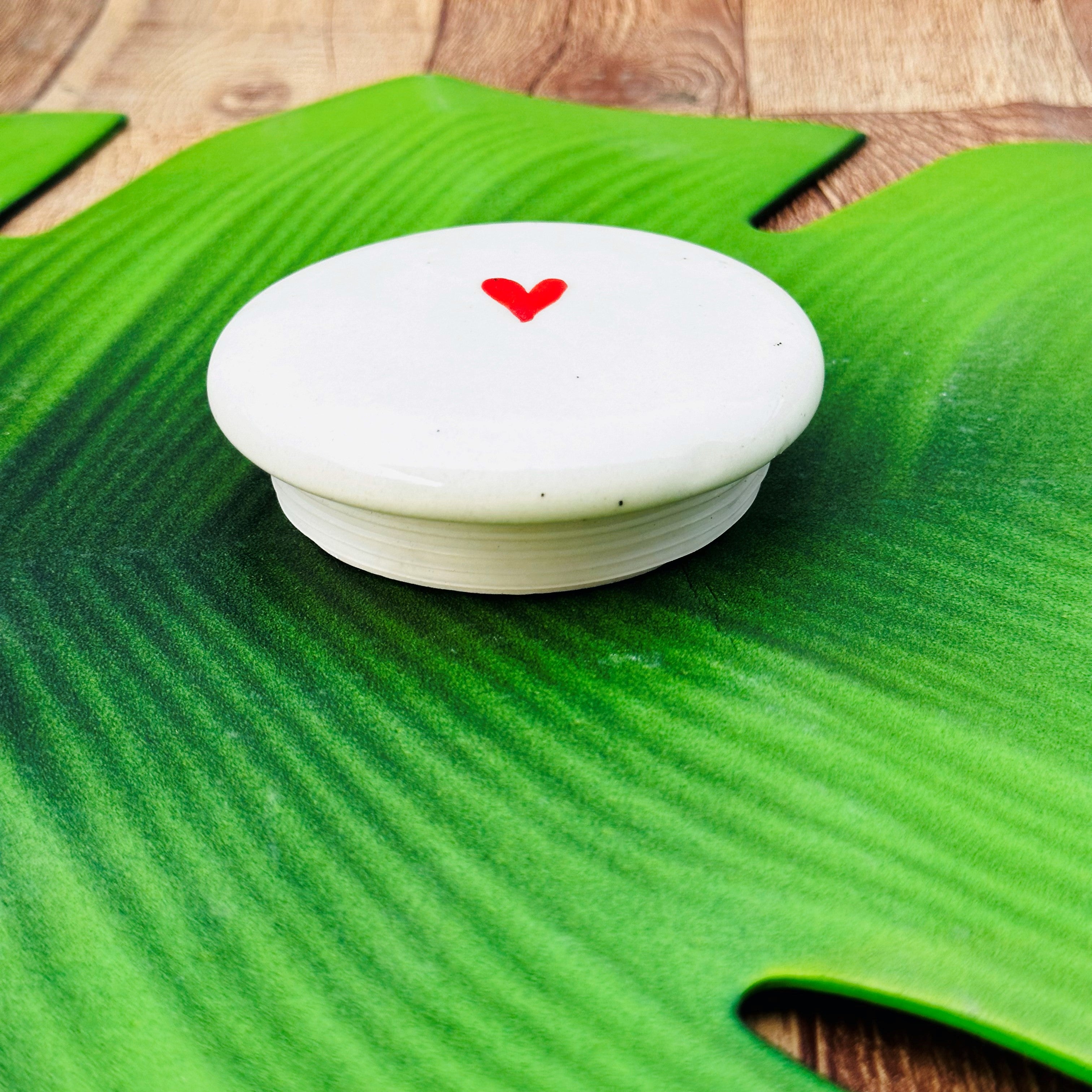 Ceramic Heart Design Pickle Jar for Kitchen 650ml