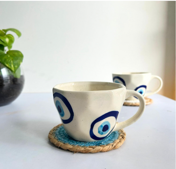 Evil Eye Ceramic Coffee Mug Tea Cup