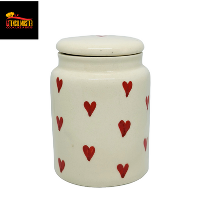 HEART DESIGN FOOD JAR