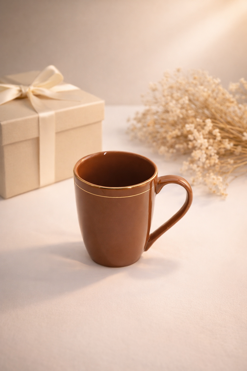Premium Brown Ceramic Coffee Mug – 250ml