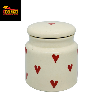 HEART DESIGN FOOD JAR