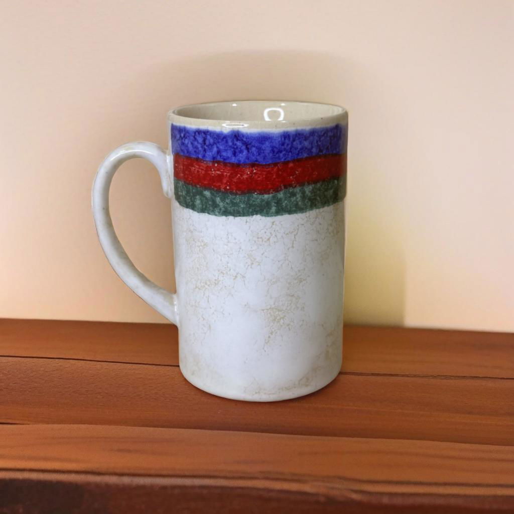 Tri Colour Ceramic Coffee Mug 200ml Tea Cup