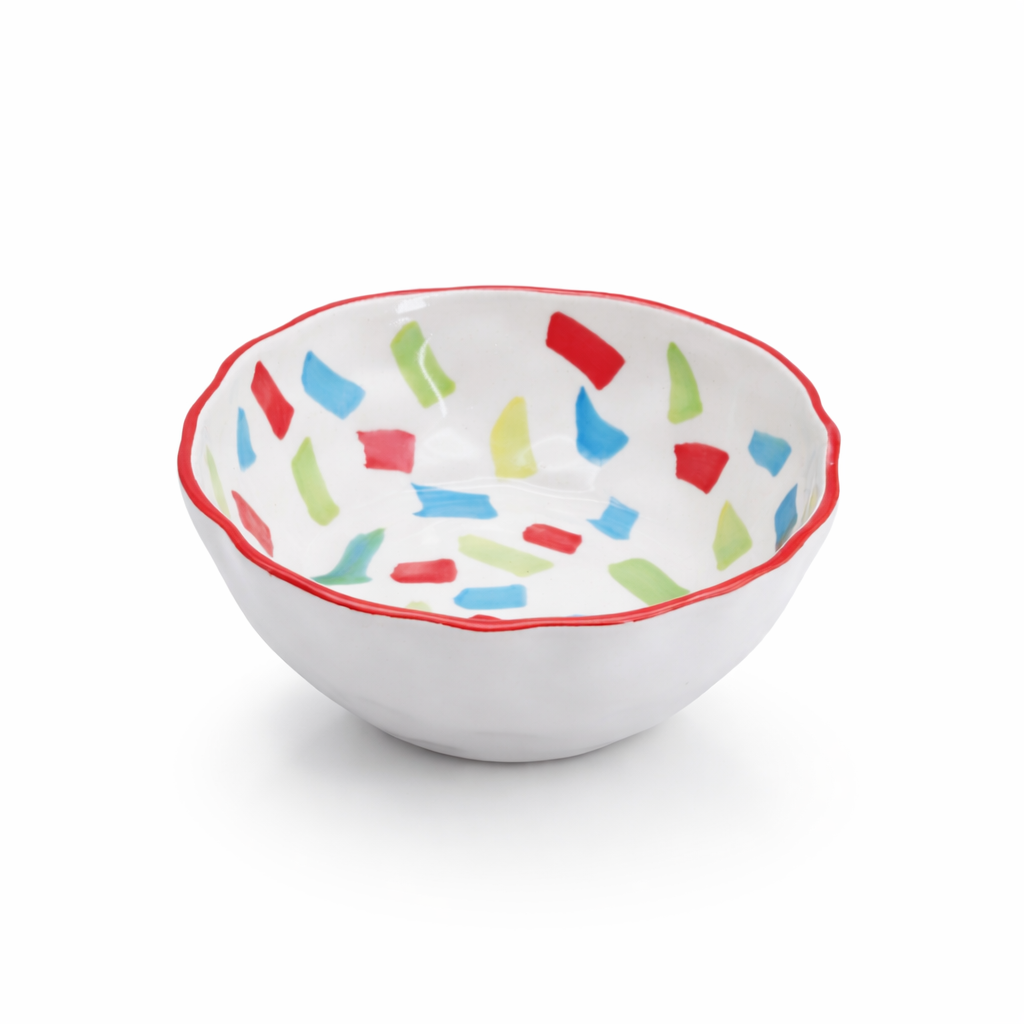 Colorful Ceramic Serving Bowl – 750ml | Microwave & Dishwasher Safe | Multi-Purpose Kitchen Bowl