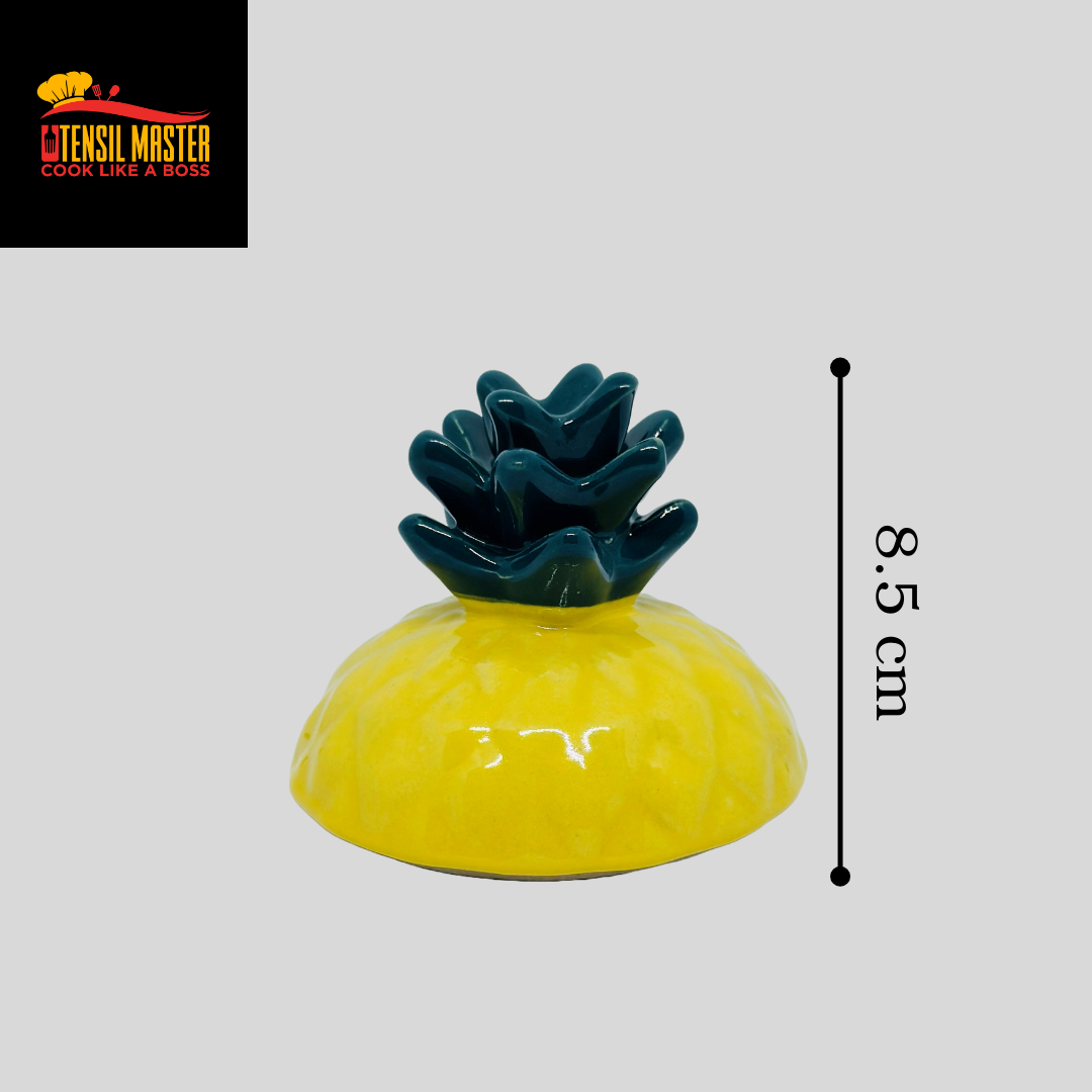 Yellow Pineapple Ceramic Jar with Lid Kitchen Storage