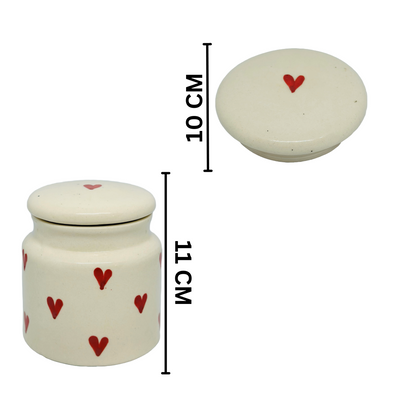 HEART DESIGN FOOD JAR