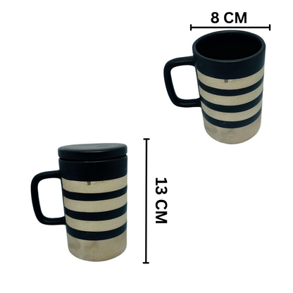 CUP WITH LID BLACK