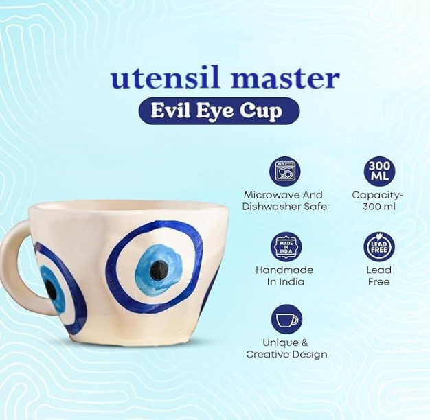 Evil Eye Ceramic Coffee Mug Tea Cup