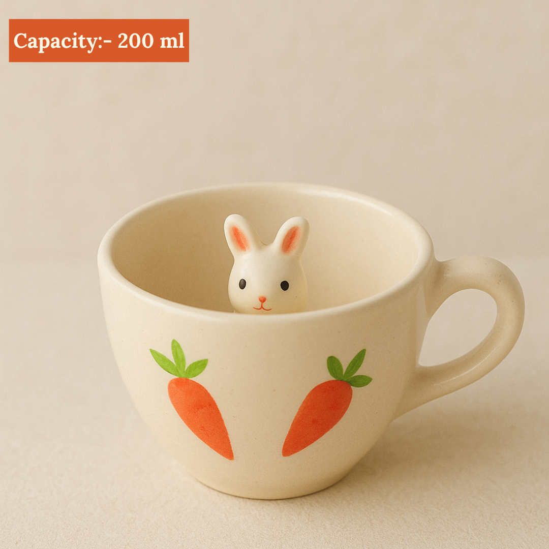 Cute Rabbit Ceramic Coffee Mug 200ml
