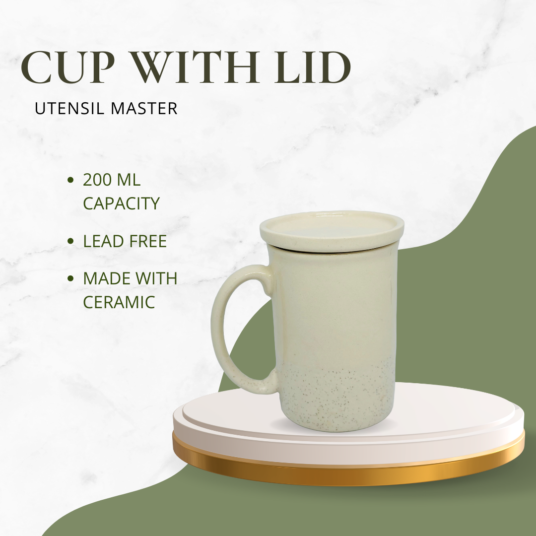 CUP WITH LID WHITE