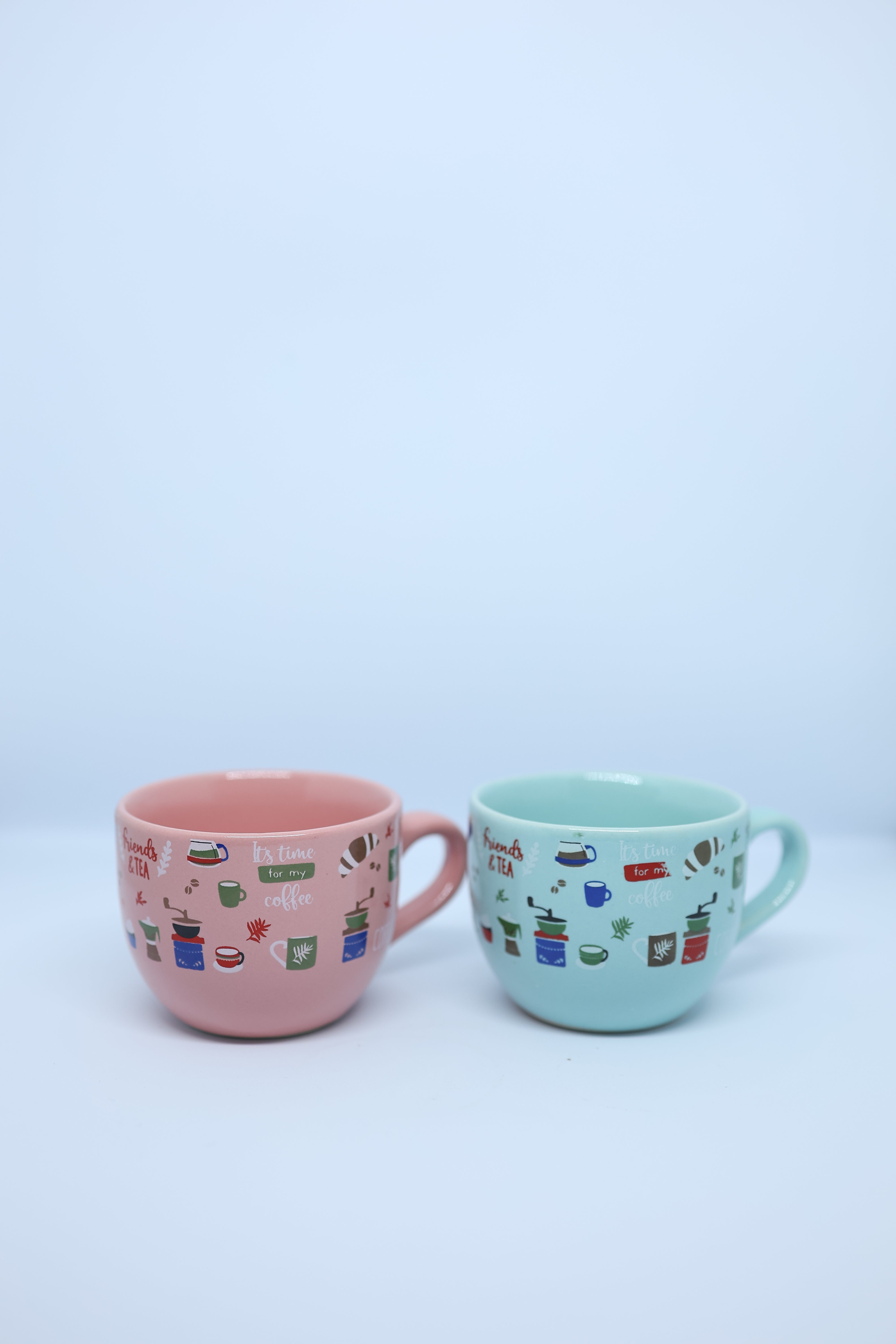 Ceramic Tea Set 6 Piece Teapot with 5 Cups Multicolour