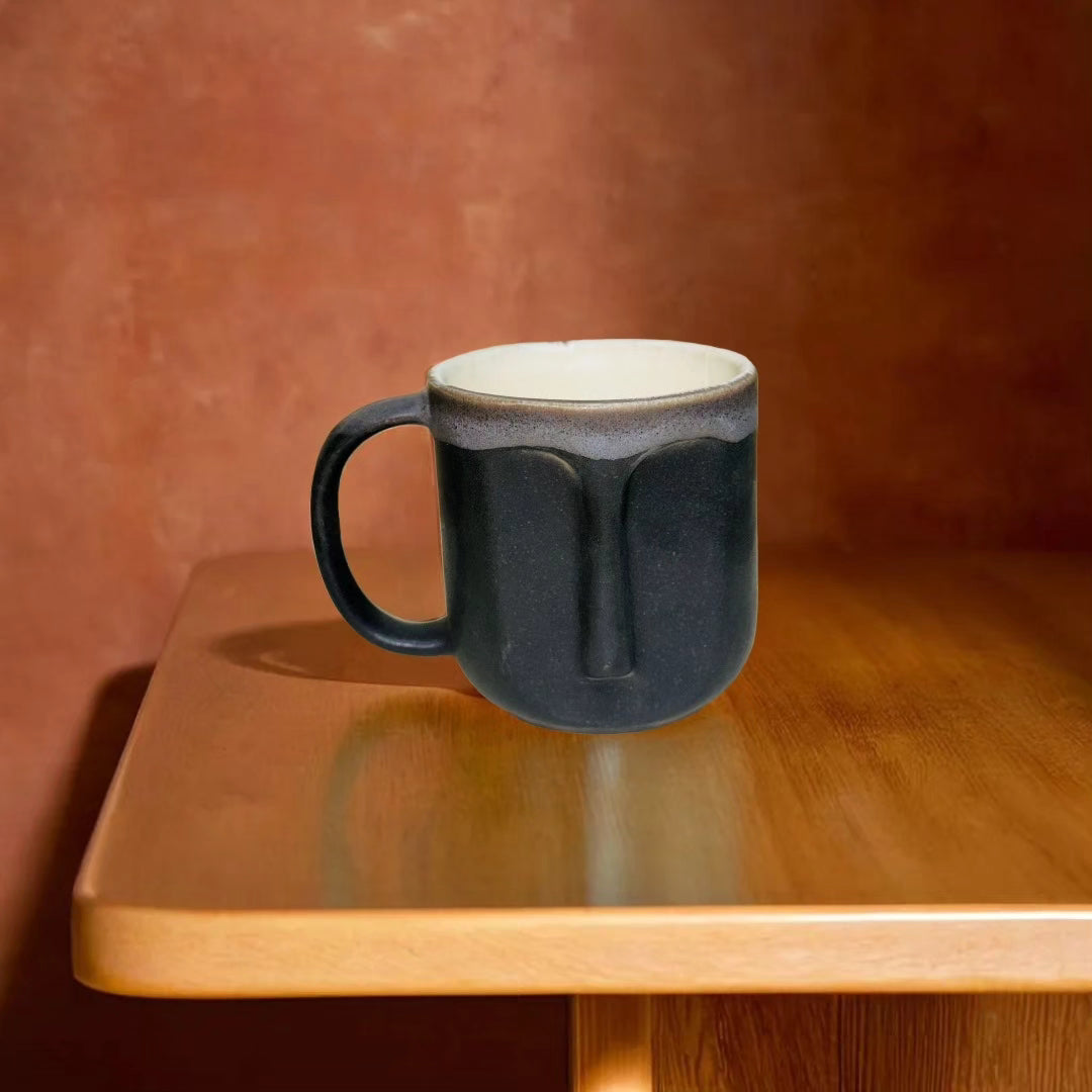 Face Design Ceramic Coffee Mug Green Tea Cup