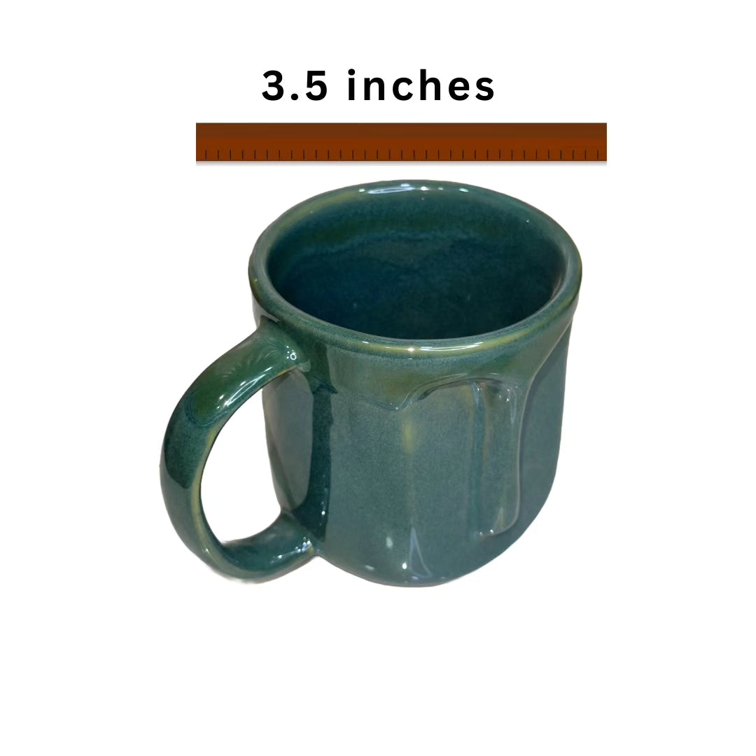 Face Design Ceramic Coffee Mug Green Tea Cup