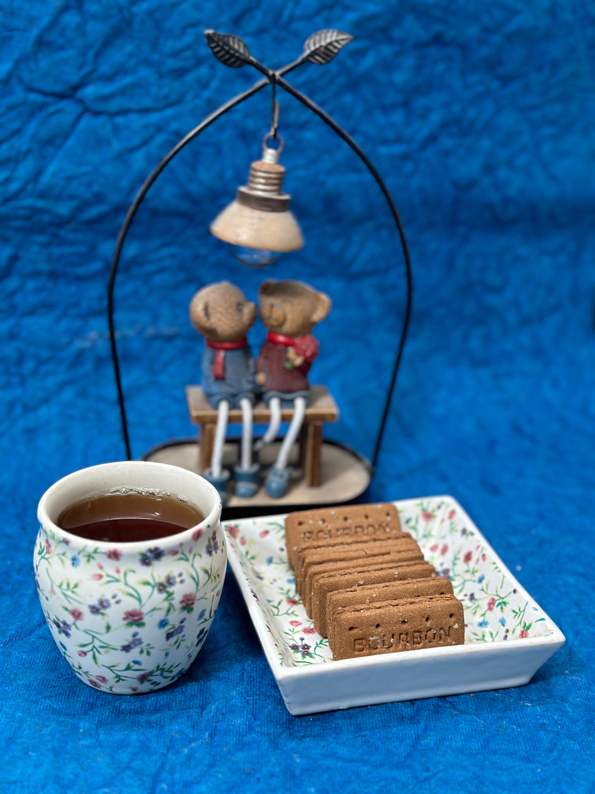 DESI CHAI: Set of Ceramic Kulhad and Small Snack Plate - Utensil Master