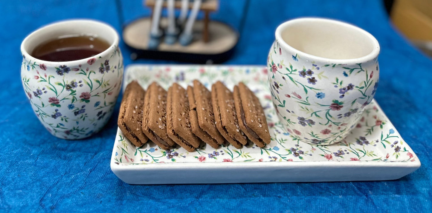 DESI CHAI: Set of 2 Ceramic Kulhad and Snack Plate - Utensil Master