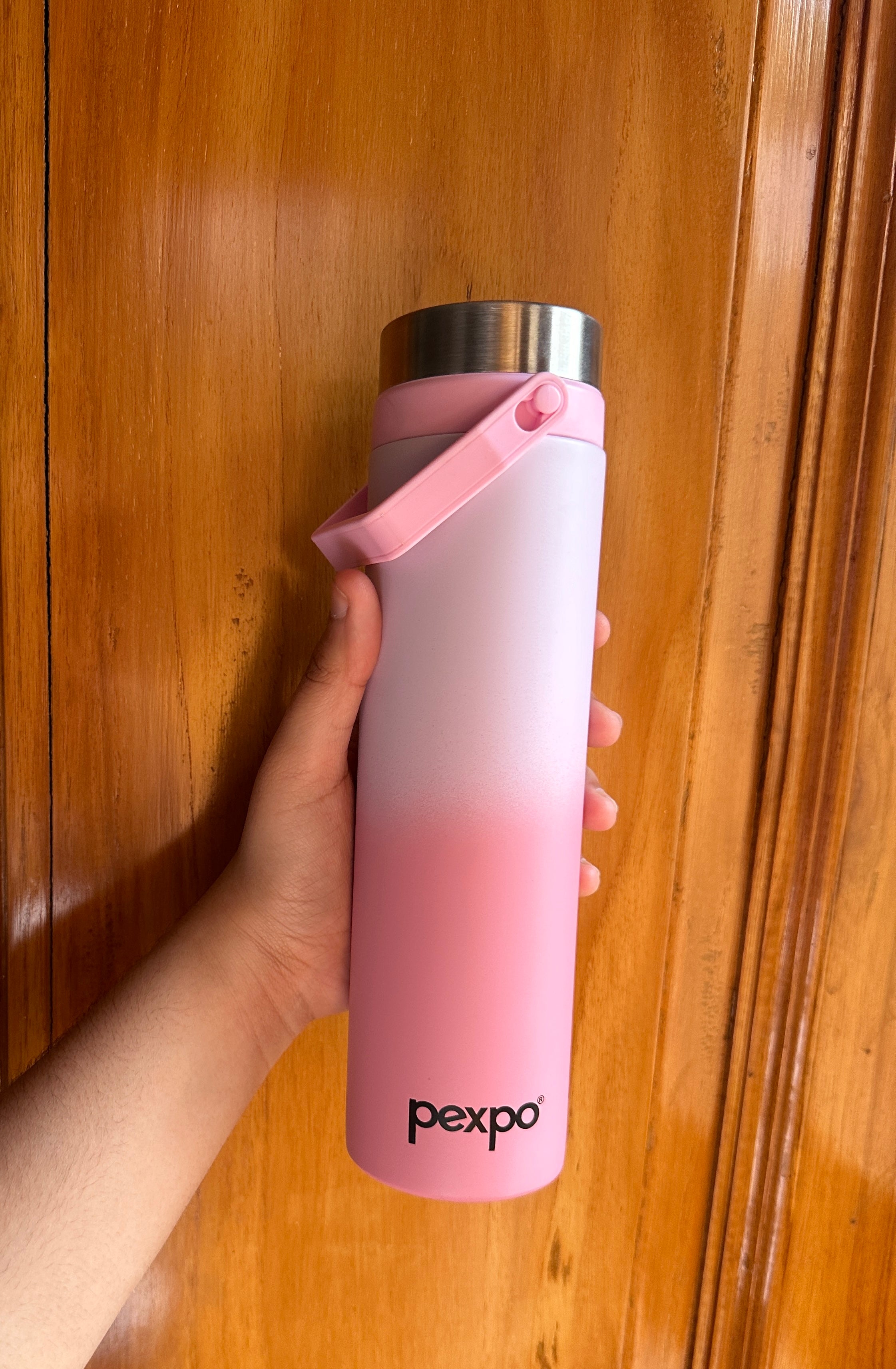 Pexpo Polar 470 ML Stainless Steel Water Bottle Pink Gradient