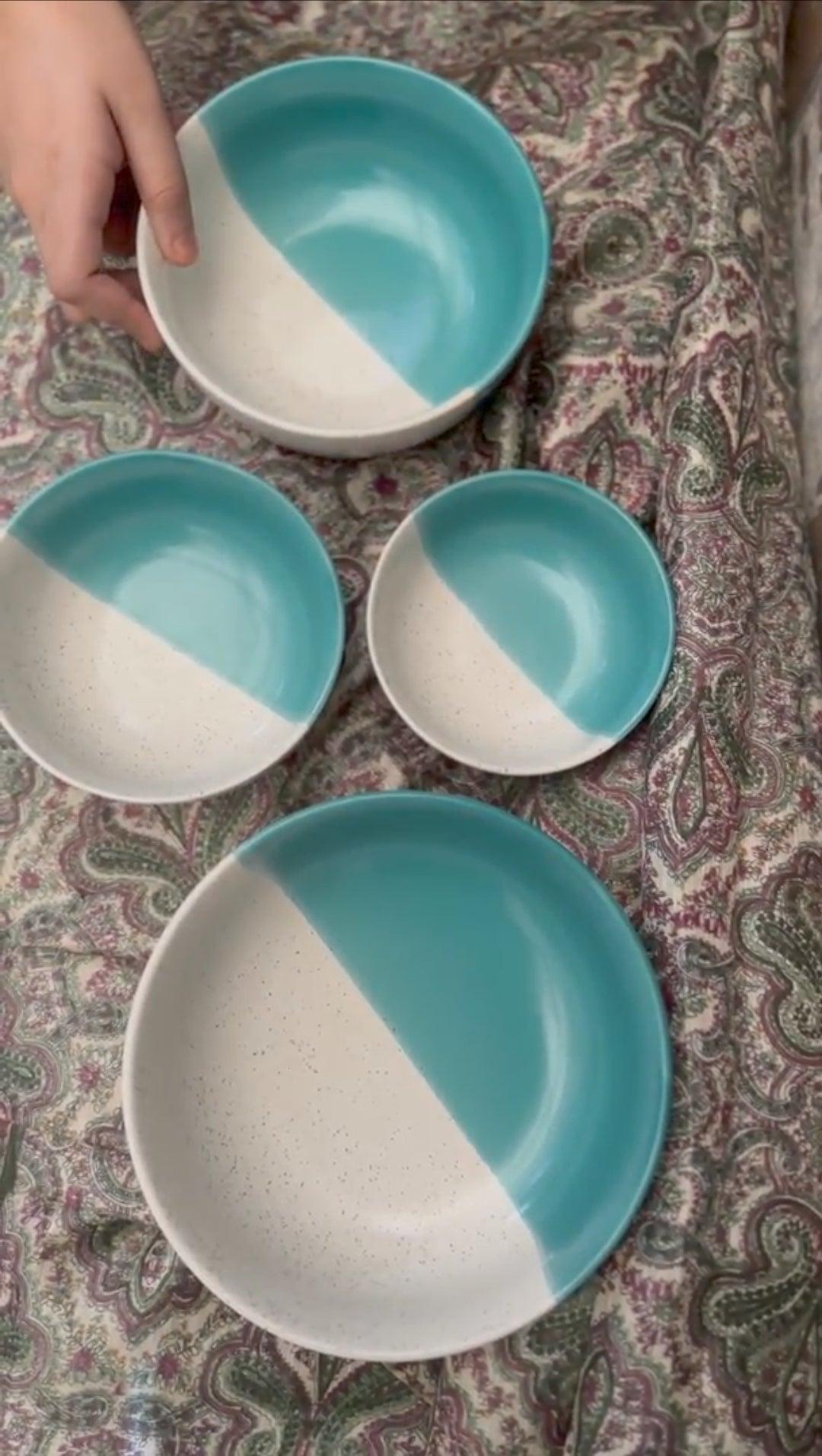 Colourful Ceramic Bowl Set Modern Serving Bowls