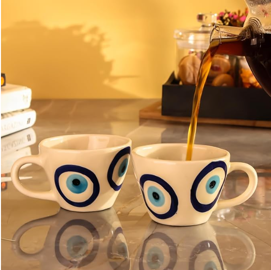 Evil Eye Ceramic Coffee Mug Tea Cup