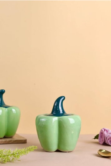 Capsicum Ceramic Storage Jar Decorative Spice Container