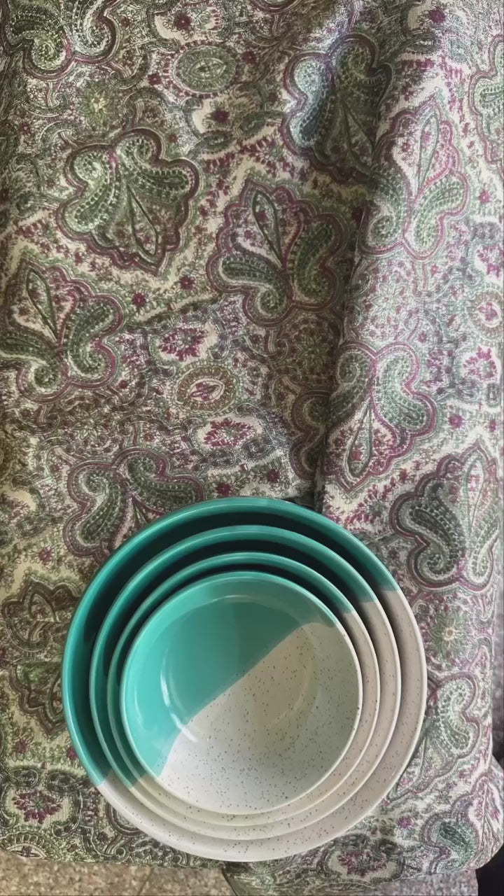 Colourful Ceramic Bowl Set Modern Serving Bowls